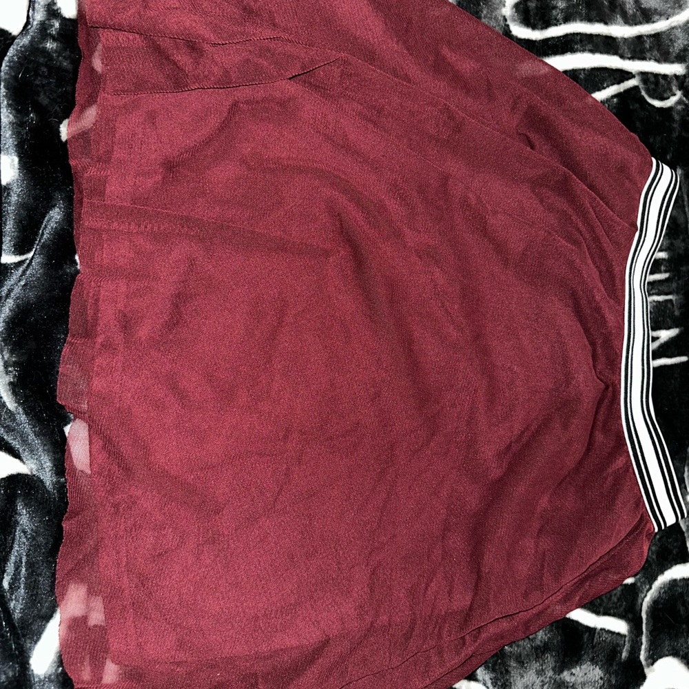 Elegant Burgundy Skater Skirt